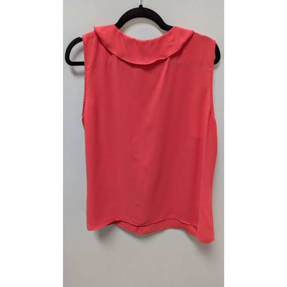 KASPER Coral Ruffled Sleeveless Blouse - Picture 2 of 2